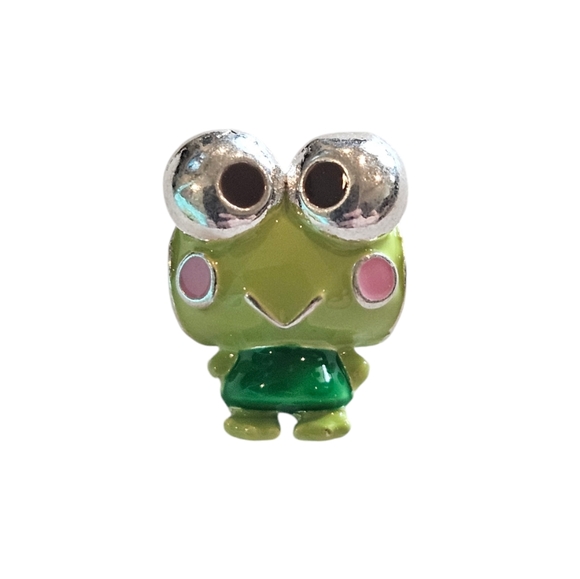 🎆LINX DISCONTINUED Silver Keroppi Hello Kitty Green Frog Bracelet Charm - Picture 2 of 6